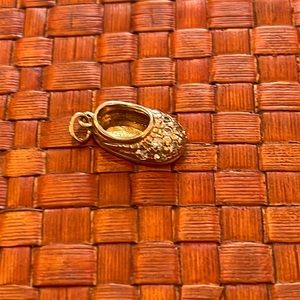 Stella & Dot Gold over Sterling baby shoe charm with CZ’s